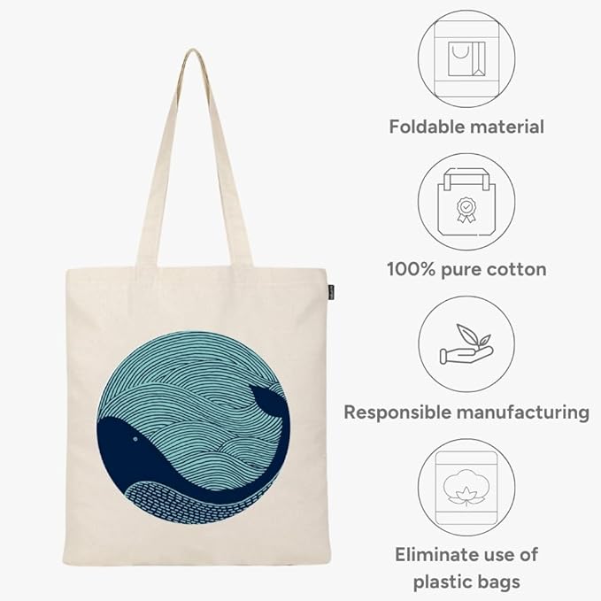Veranixum Eco Right Canvas Tote Bag – Nachhaltige Stofftasche für Damen, Alltag & Einkauf