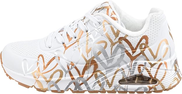 Veranixum – Skechers Women’s Uno Metallic Love Sneakers | Stylish Comfort with a Shiny Edge ✨👟