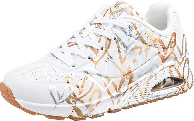 Veranixum – Skechers Women’s Uno Metallic Love Sneakers | Stylish Comfort with a Shiny Edge ✨👟