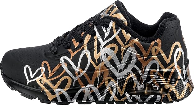 Veranixum – Skechers Women’s Uno Metallic Love Sneakers | Stylish Comfort with a Shiny Edge ✨👟