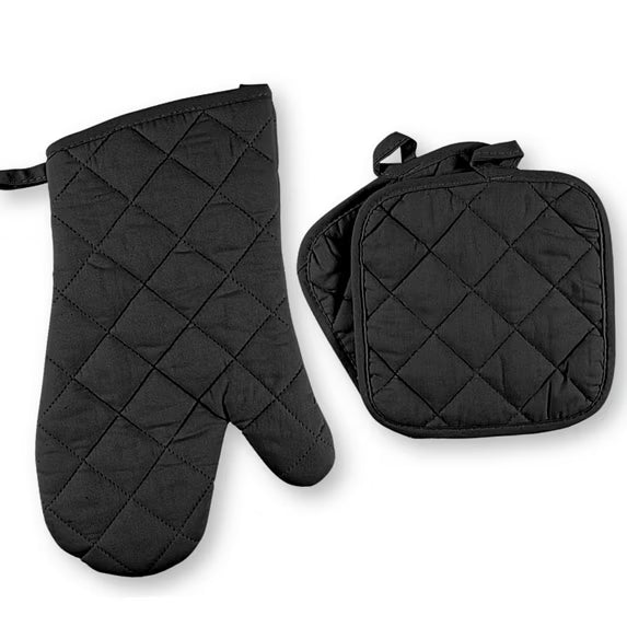 Veraniuxm 3-Pack Black Pot Holders – Heat-Resistant Kitchen Potholders for Cooking & Baking